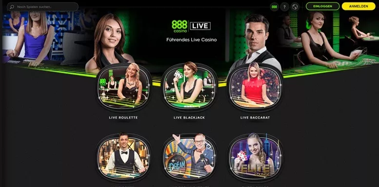Vorschaubild für das Live Casino von 888 Casino