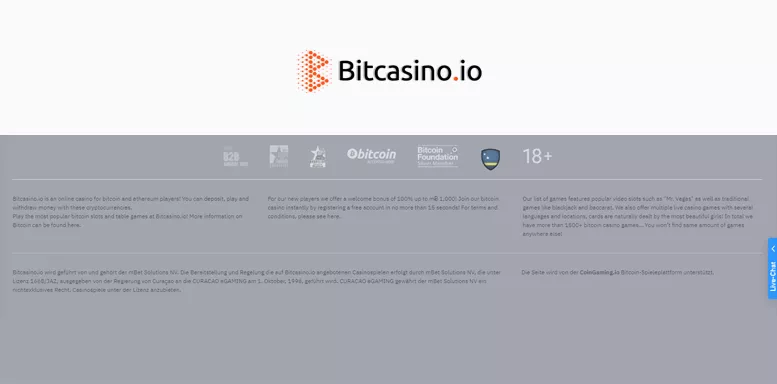 Lizenzen und Sicherheitssiegel des BitCasinos