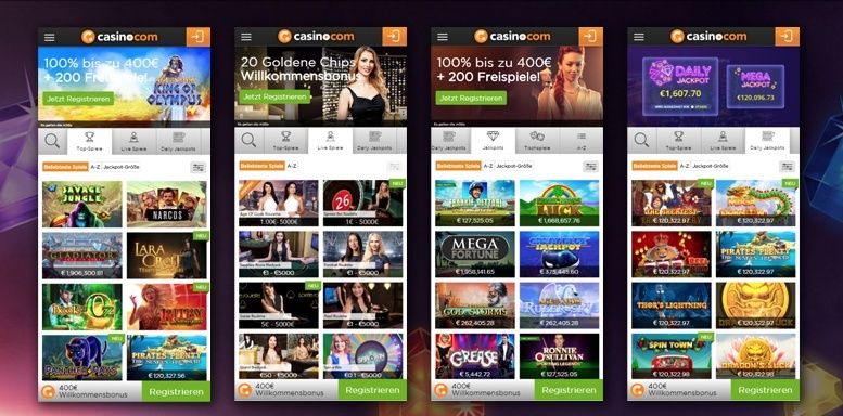 Mobile App des Casino.com