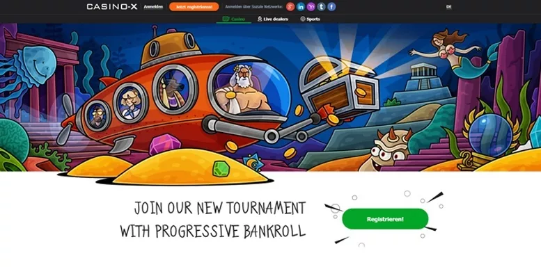 Vorschaubild der Webseite von Casino-X