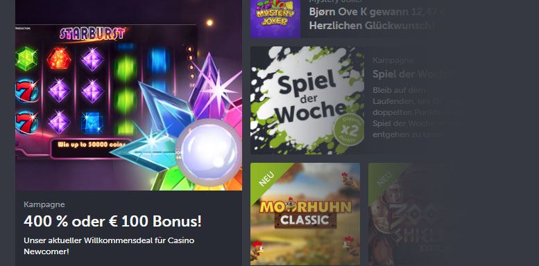 Vorschaubild des Bonusangebots im ComeOn Casino
