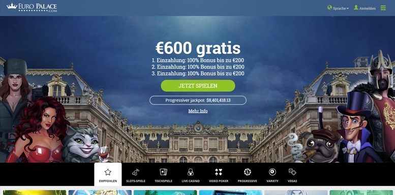 Vorschaubild der Webseite von Euro Palace