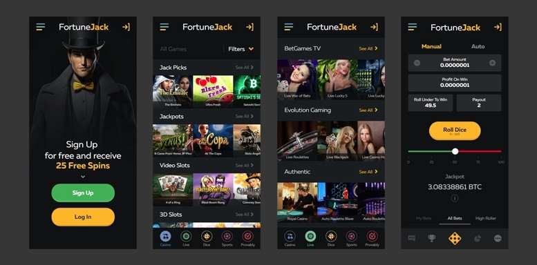 Mobile App von FortuneJack