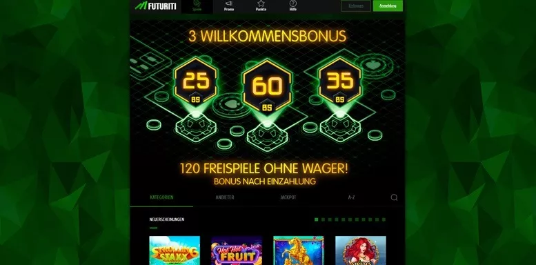 Vorschaubild der Webseite von Futuriti Casino