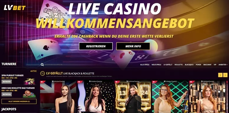Vorschaubild für das Live Casino von LVbet