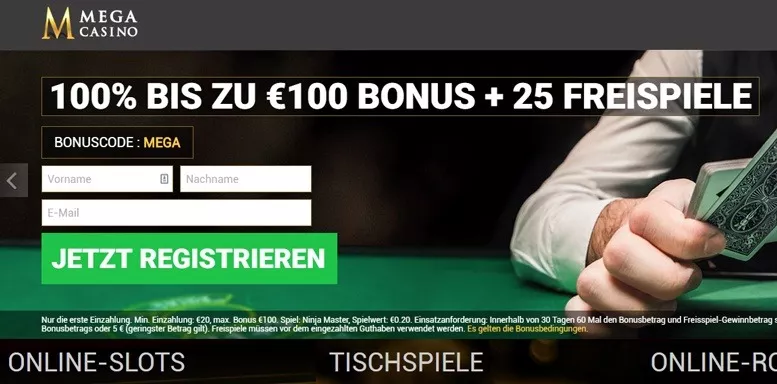 Vorschaubild des Mega Casino Bonuses