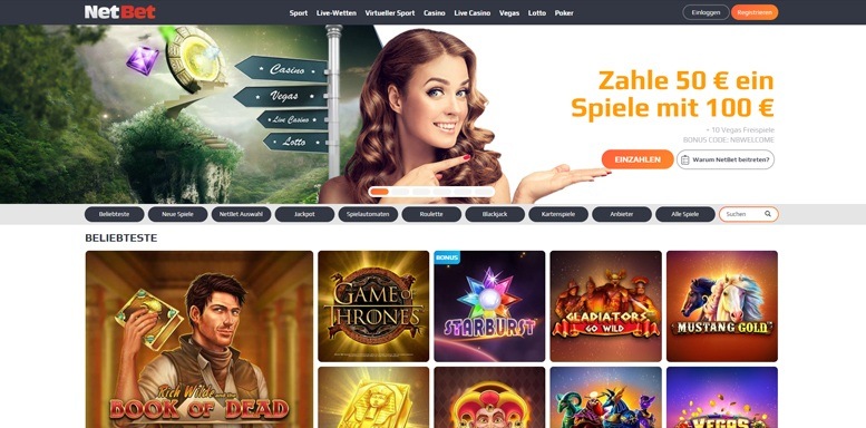 Vorschaubild der Webseite von NetBet Casino