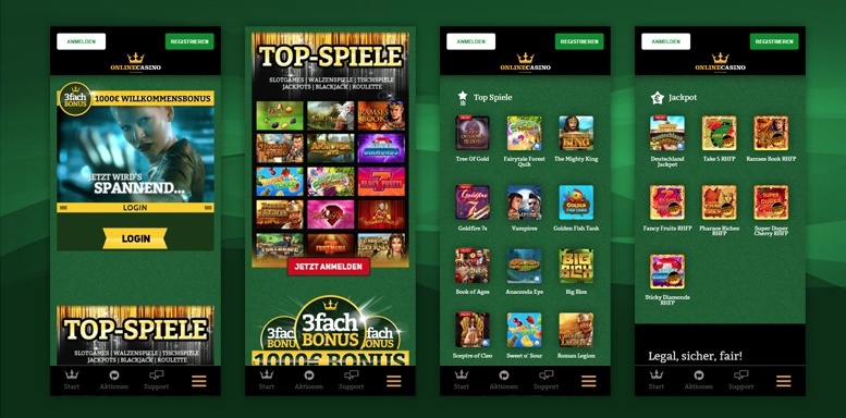 Mobile App des Online Casino Deutschland