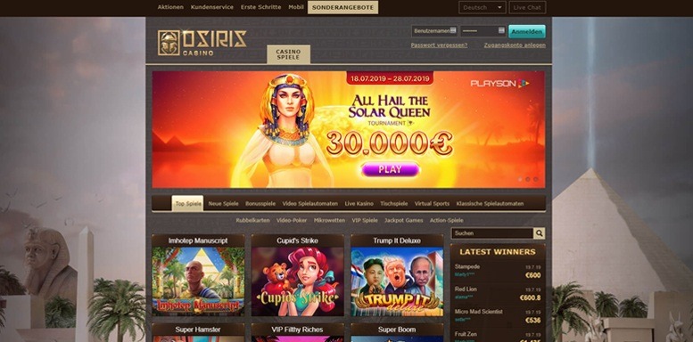 Vorschaubild der Webseite von Osiris Casino