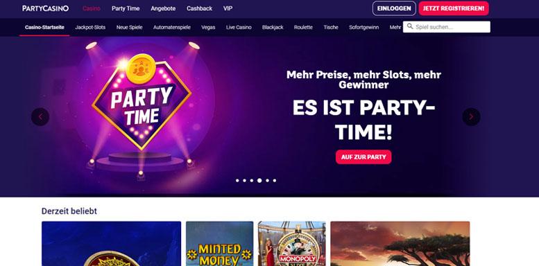 Vorschaubild der Webseite von Partycasino