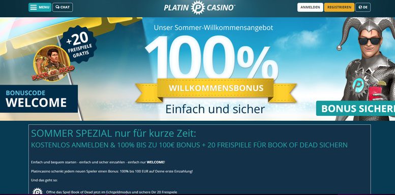 Vorschaubild des Platin Casino Bonus