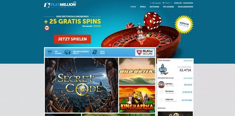 Vorschaubild der Webseite von Playmillion