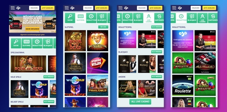 Mobile App von PlayOJO Casino