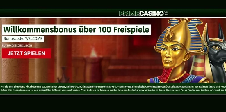 Vorschaubild des Prime Casino Bonus