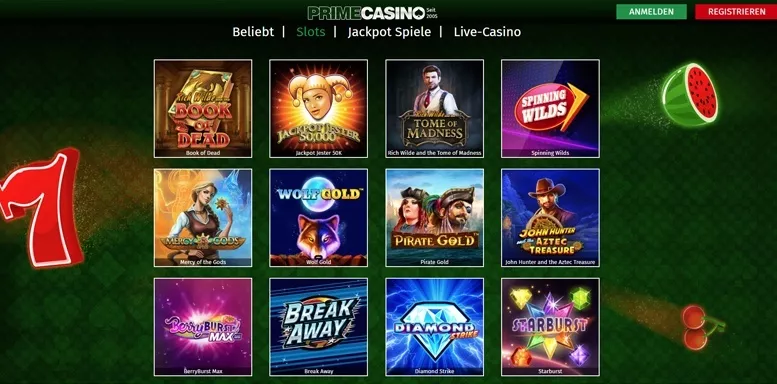 Prime Casino Spiele