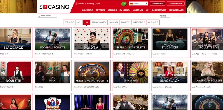 Vorschaubild für das Live Casino von SCasino