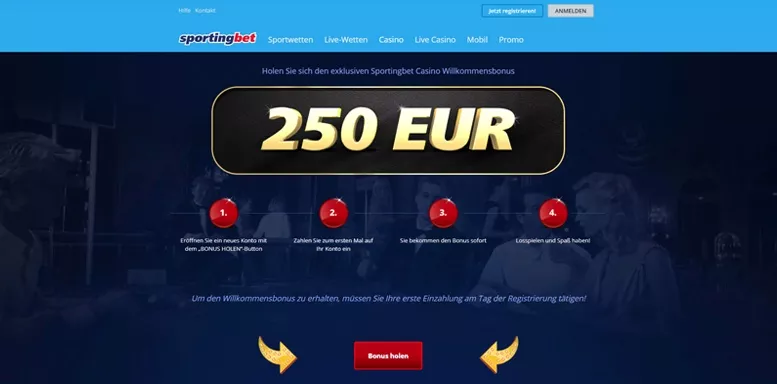 Vorschaubild des Sportingbet Casino Bonus