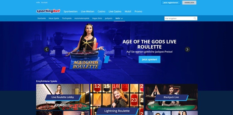Vorschaubild für das Live Casino von Sportingbet