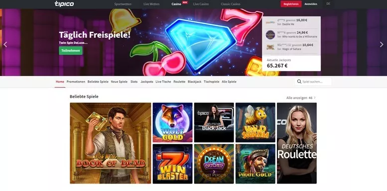 Vorschaubild der Webseite von Tipico Casino