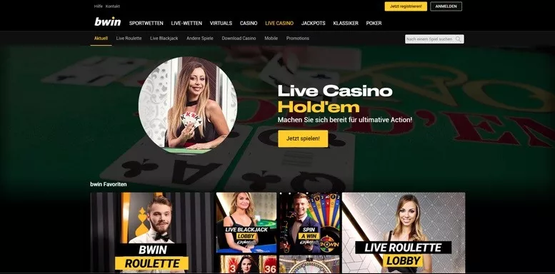 Vorschaubild für das Live Casino von Bwin Casino