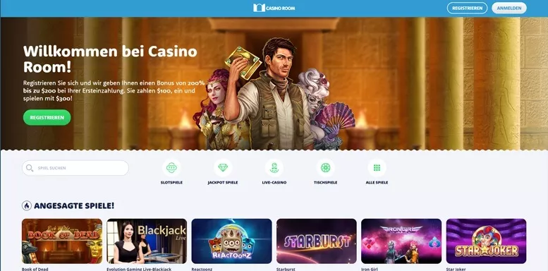 Vorschaubild der Webseite von Casino Room