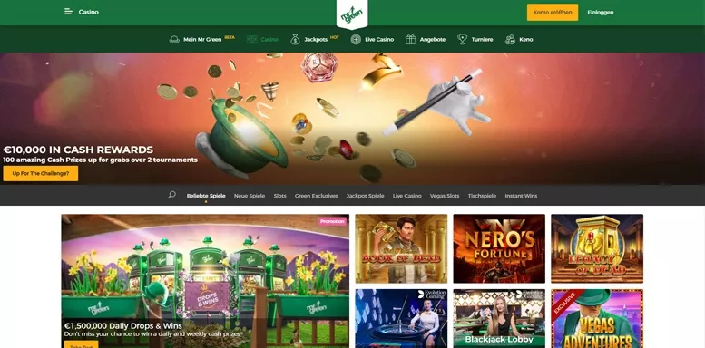 Vorschaubild der Webseite von Mr Green