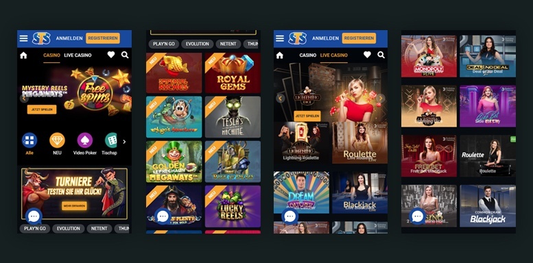 Mobile App des STS Casinos
