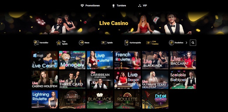 Vorschaubild für das Live Casino von ZetCasino