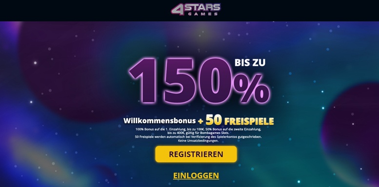 Vorschaubild des 4StarsGames Casino Bonus
