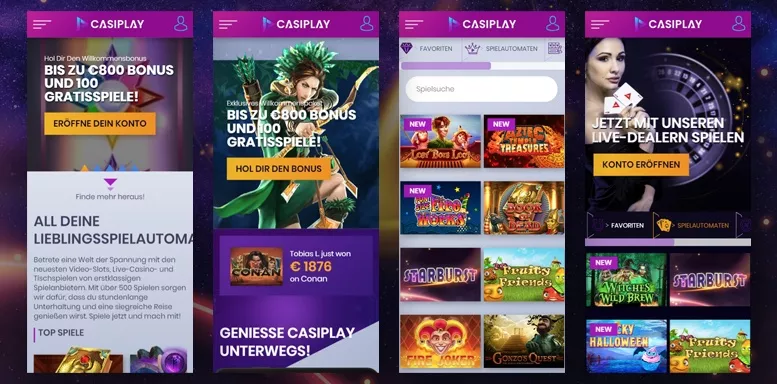 Mobile App von Casiplay