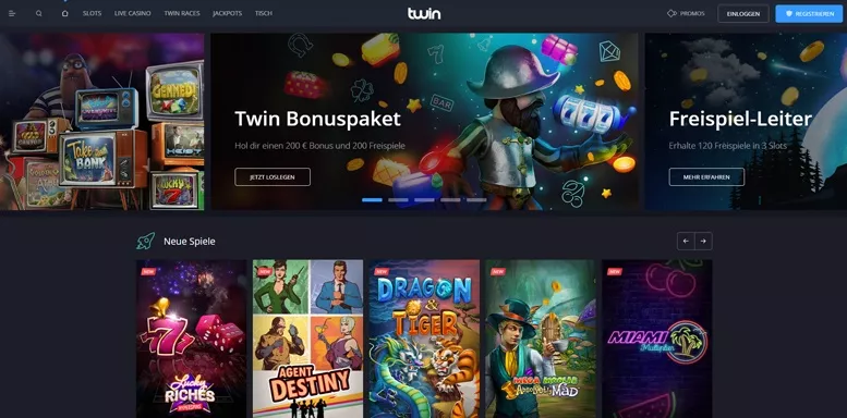 Vorschaubild der Webseite von Twin Casino