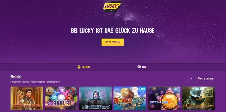 06-Lucky Casino-Game Overview Page