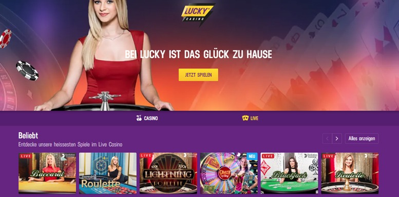 07-Lucky Casino-Live Casino Page