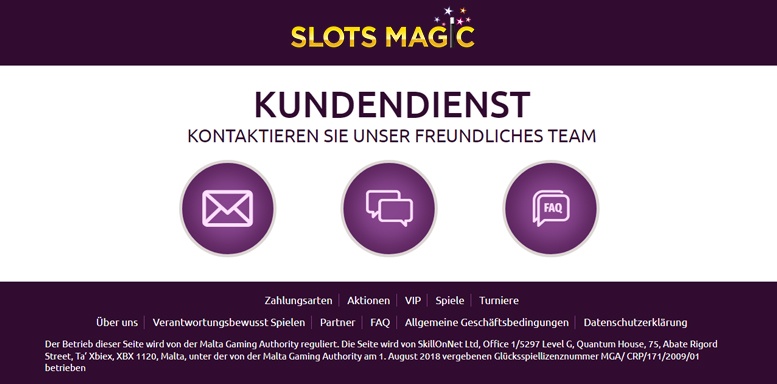 SlotsMagic Kundendienst